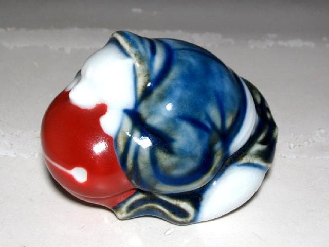 十二代酒井田柿右衛門 赤絵香合 二重箱 裏千家鵬雲斎花押の逸品ｋ781