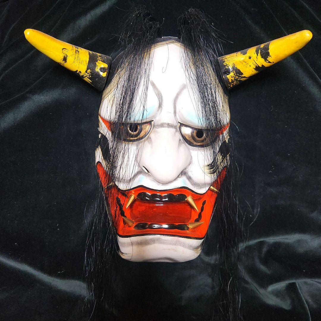 手彫り】神楽面 お囃子 ひょっこ お面