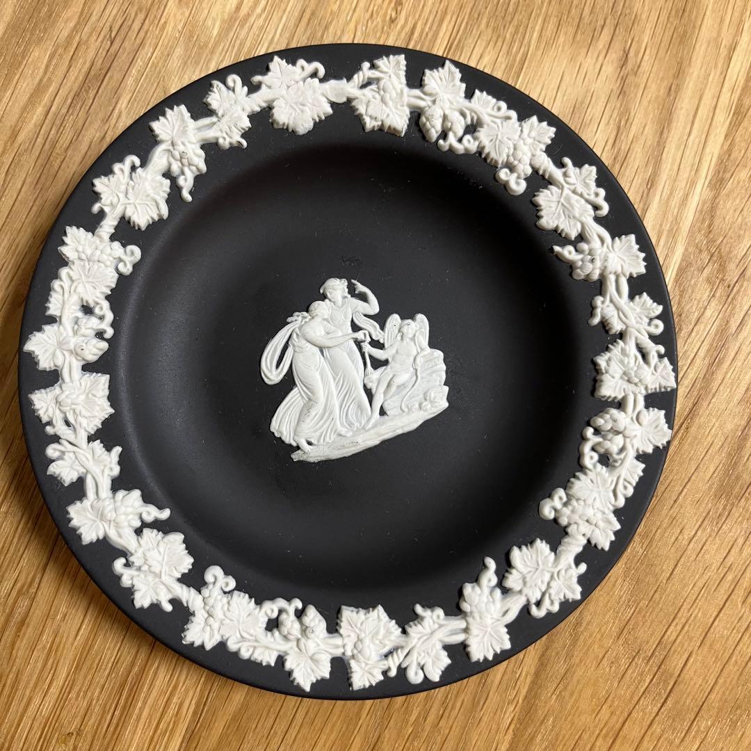 希少】ウェッジウッド・ジャスパーブラック プレート