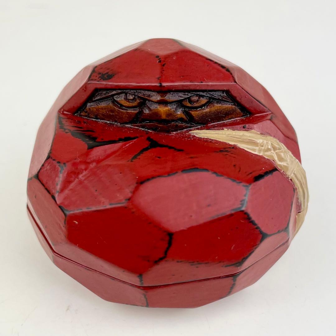 美品】讃岐一刀彫宗家 山中象堂 達磨 だるま 置物 香合 漆 手造り 茶道具