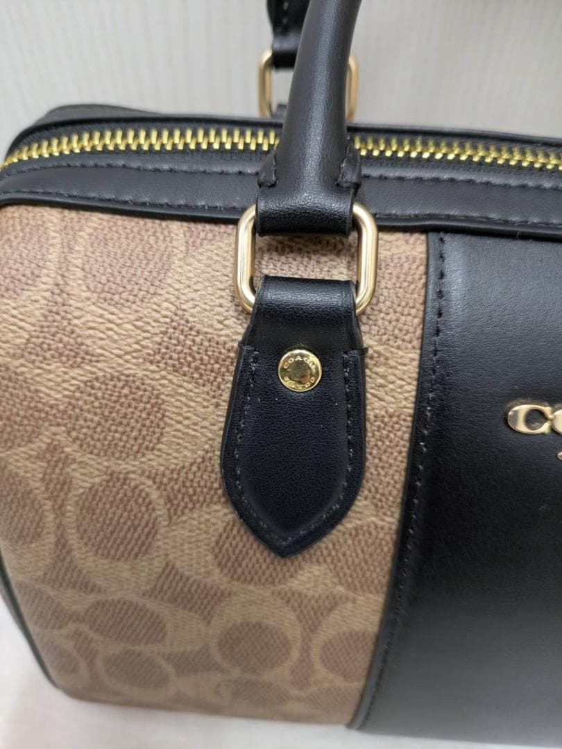 【新品未使用】 コーチ COACH ハンドバッグ ローアン サッチェル ブラック