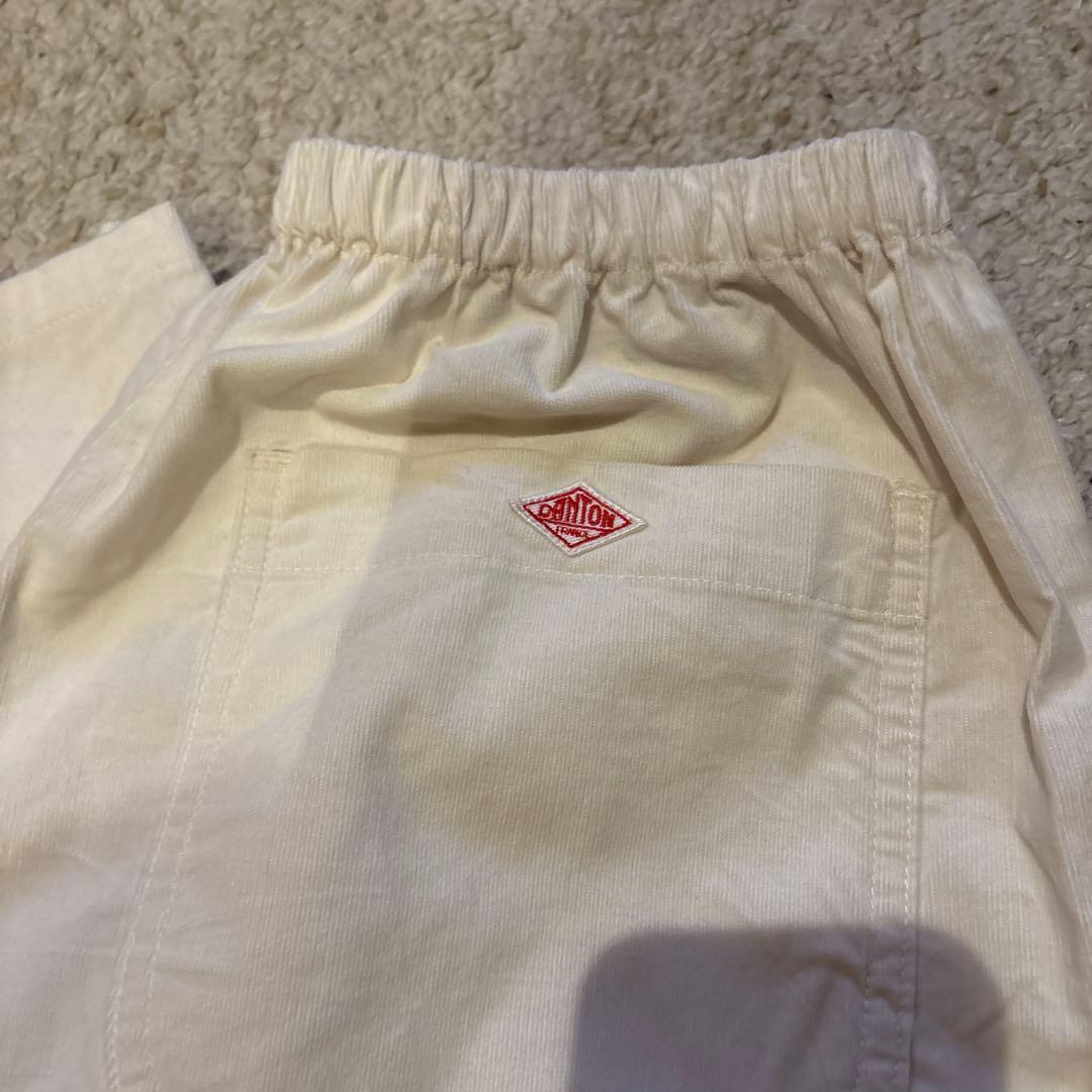 ダントン コーデュロイ ストレッチテーパードパンツ 36 オフホワイト