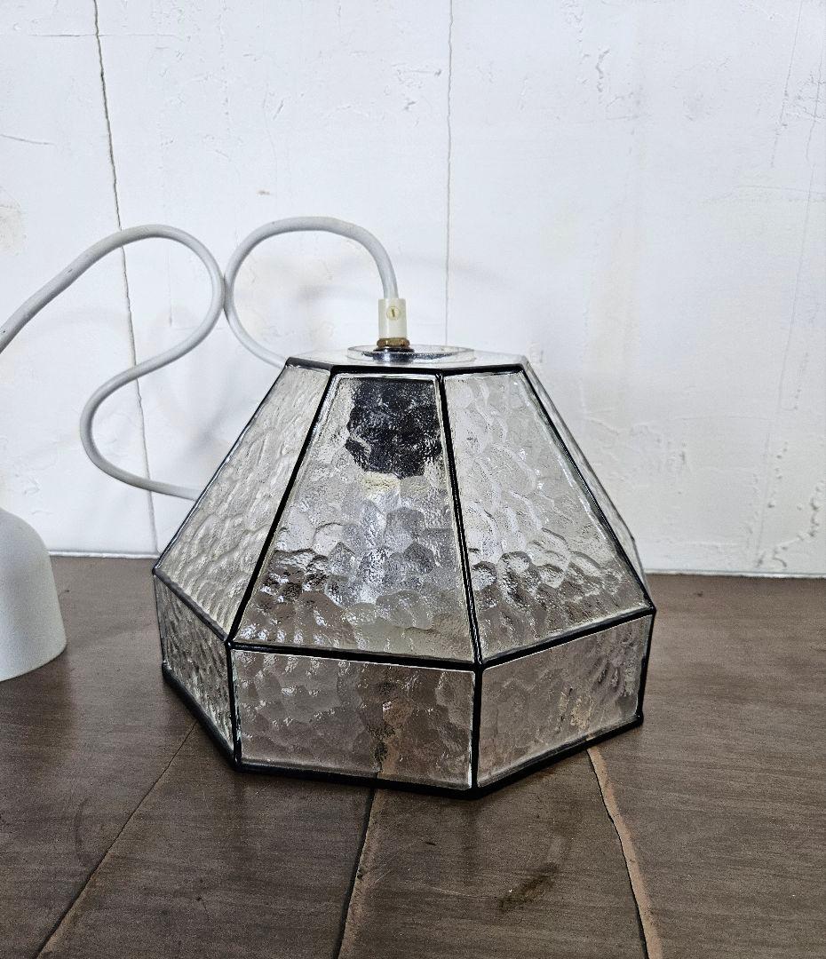 ジャパンヴィンテージ ガラスシェードのペンダントライト 吊り下げ