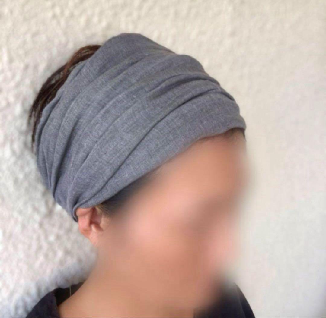 リネンメッシュ　アレンジロングリボン　ターバン　ヘアターバン　アレンジ無限