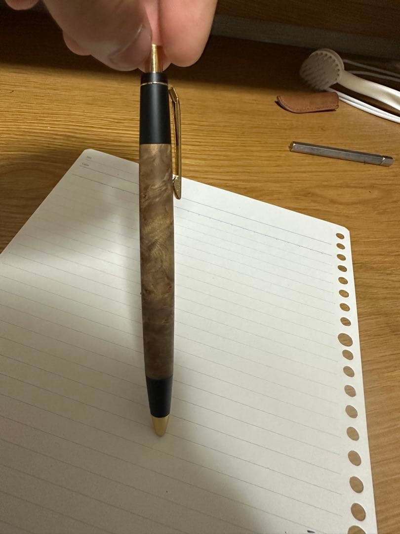 本店限定】野原工芸 マーブルウッド 良杢 新型 シャーペン 野原工芸