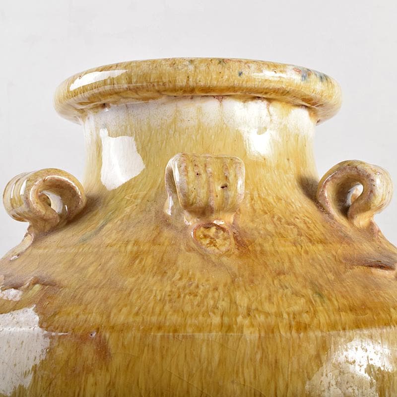 中国 黄釉 貼龍鳳凰文 六耳瓶 C R7669B - メルカリ