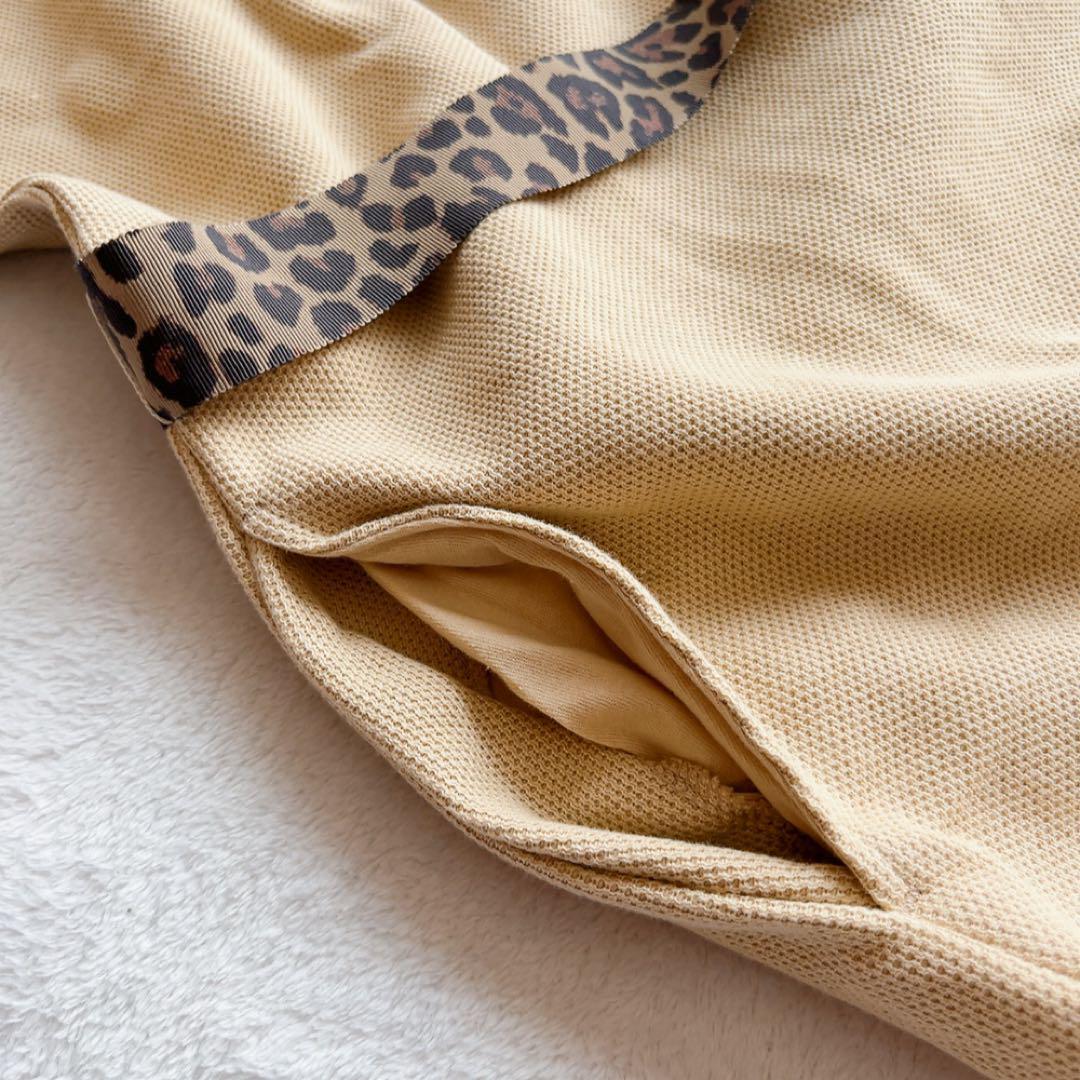 新品　近年　パーリーゲイツ　ワンピース　モックネック　レオパード　豹　ヒョウ