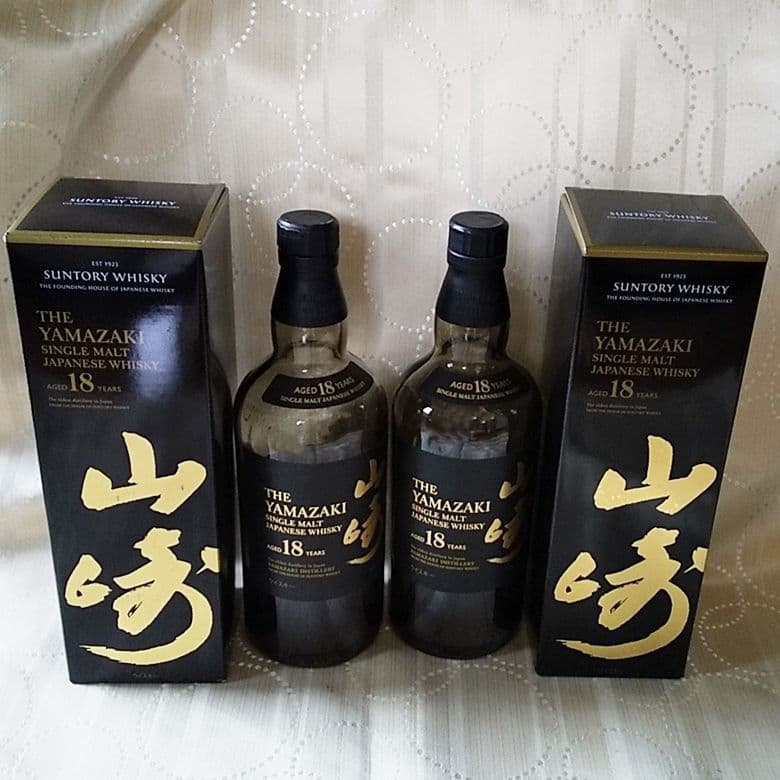 山崎18年空瓶2本空箱2個セット