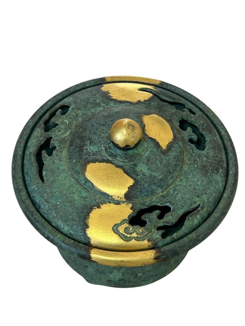 塗金銅香炉 秦蔵六 五世蔵六 瑞雲