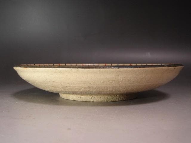 ☆ 北大路魯山人 麦藁手皿 黒田陶々庵極めがございます☆y577 No.