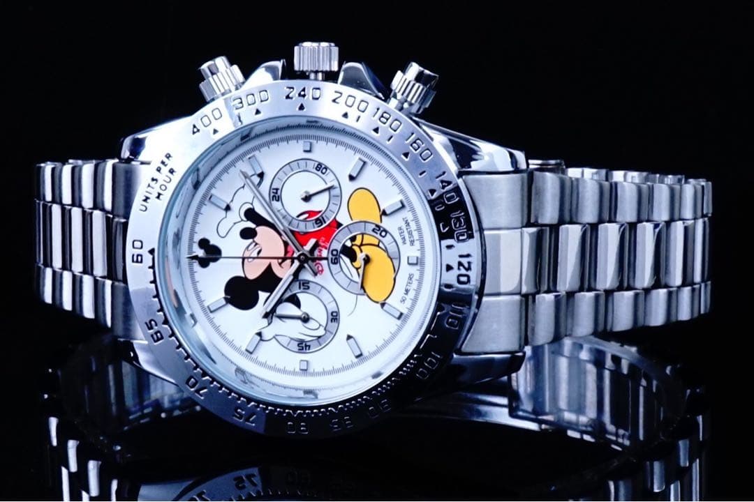 ミッキーマウス 腕時計 Disney ディズニー クロノグラフ デイトナ