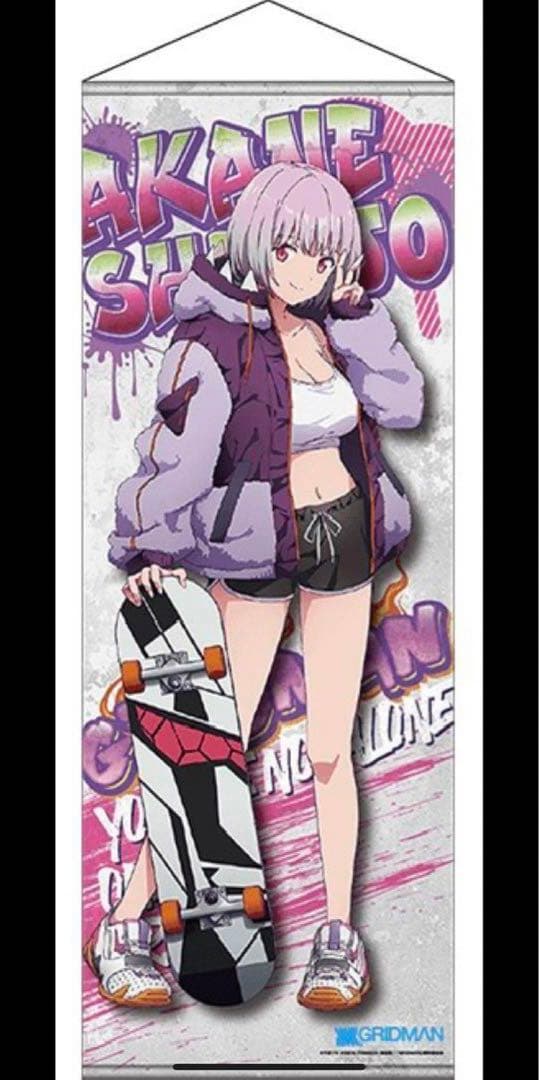 限定 グリッドマン 新条アカネ 等身大タペストリー スケボー