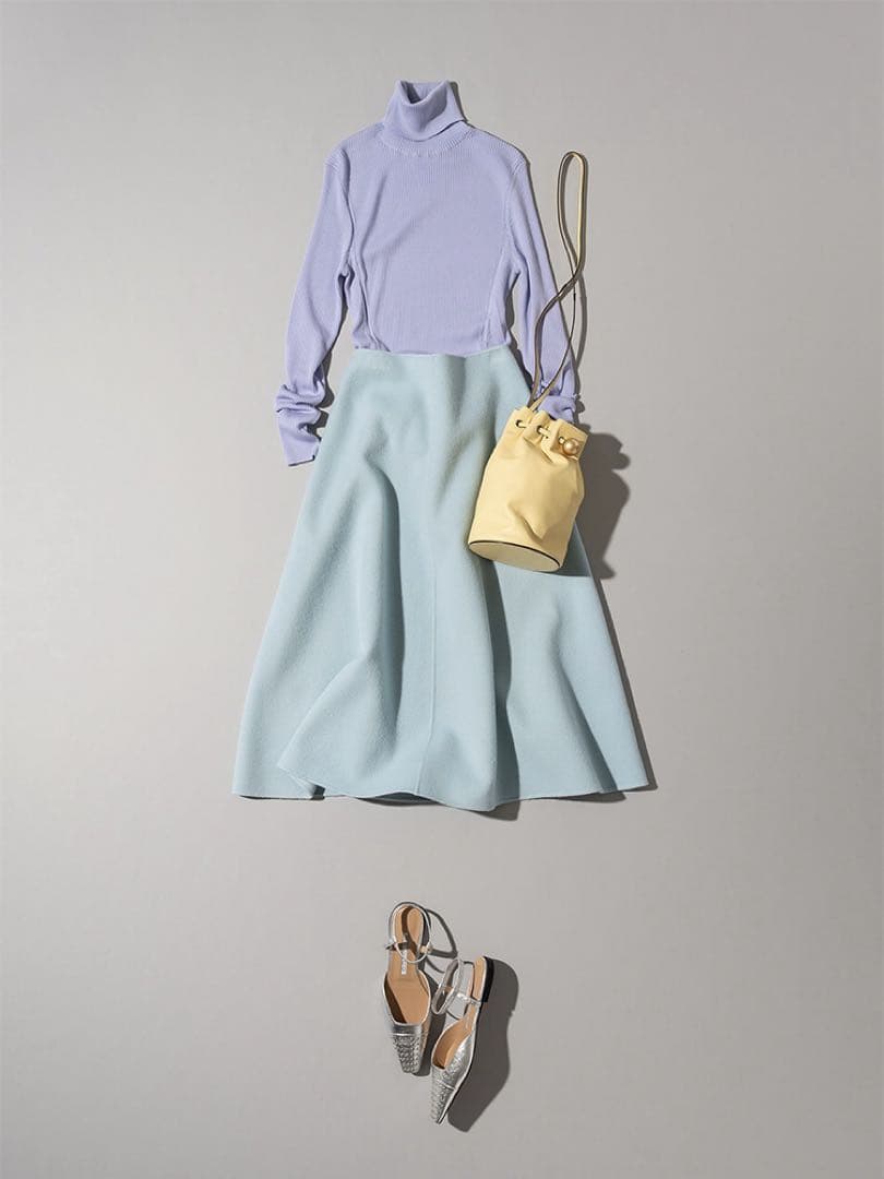 未使用　22AW セオリーリュクス　カシミヤ混Aラインスカート