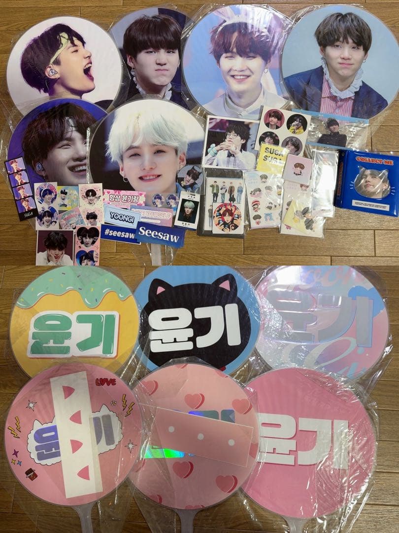 BTS ユンギ SUGA うちわ スローガン トレカ ぬい 他 まとめセット