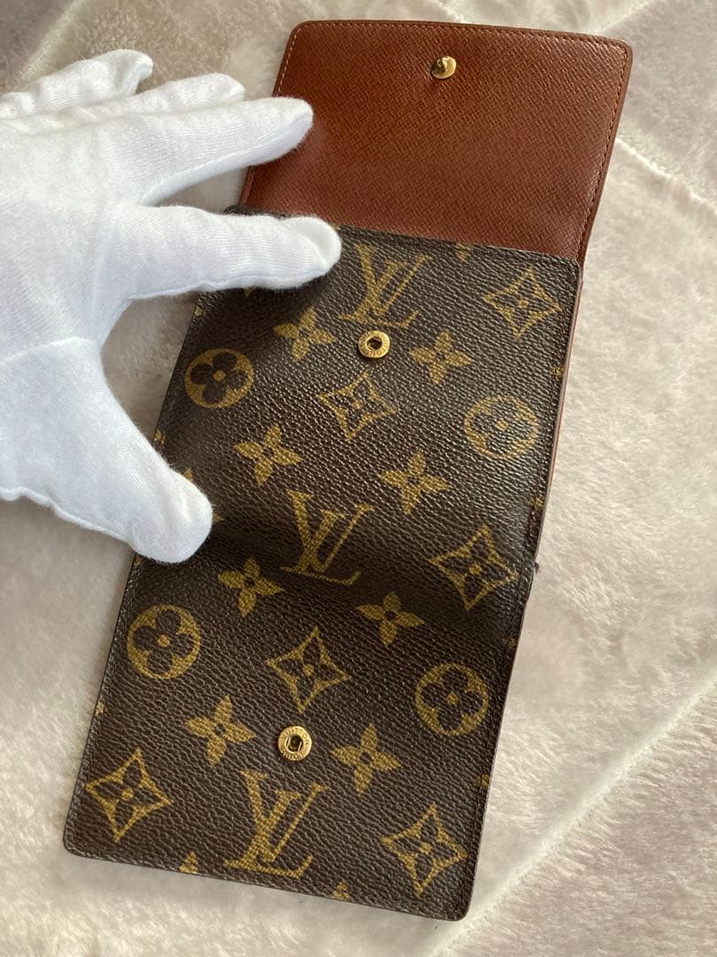 ルイヴィトン モノグラム ポルトモネ ビエ カルトクレディ 三つ折り財布