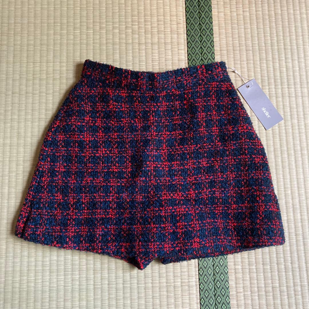 新品未使用sheller M ツイードキュロットパンツ