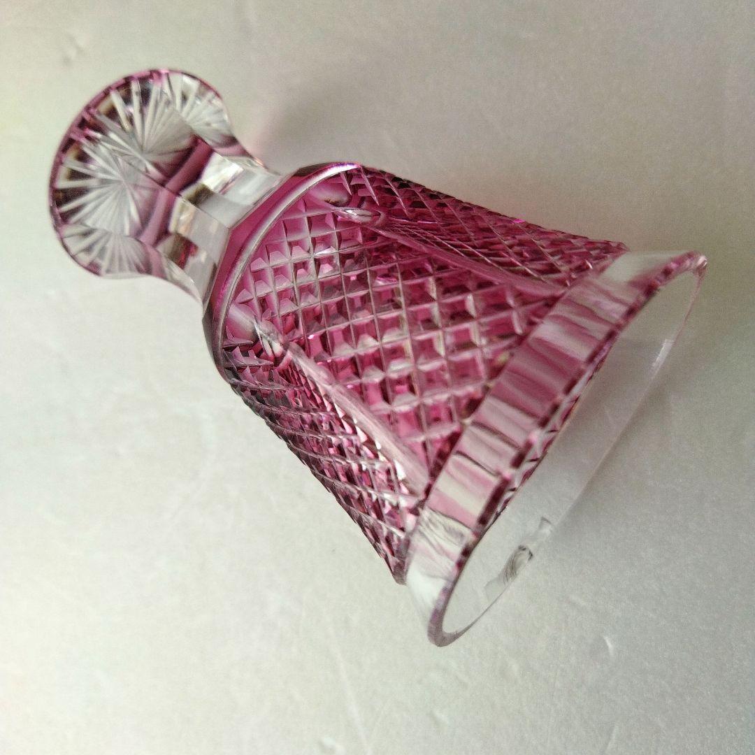 ミ*メ様 【未使用 長期保管品】復元薩摩切子 金継 脚付杯 色被せ切子