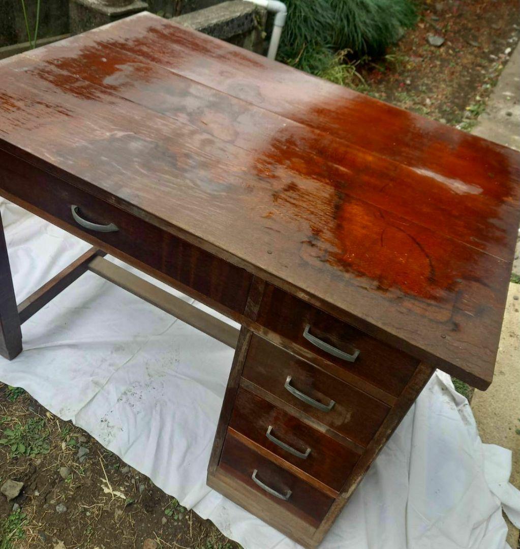 アンティーク家具 昭和レトロ 学習机 片袖机 骨董品の通販はau PAY