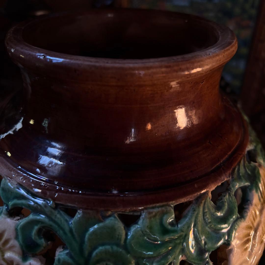 宋磁 宋三彩 中国 宋代 透かしあり 唐三彩