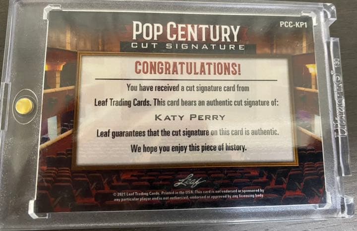 KATY PERRY ケイティペリー 直筆サインカード