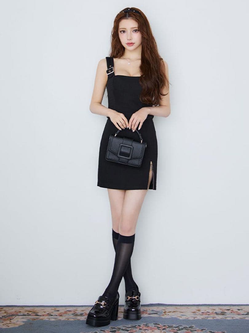 ベルト風ショルダー✖️ジップスリットセットアップM