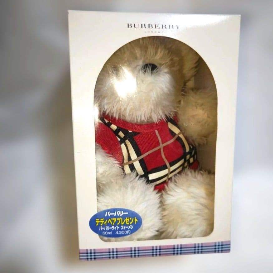 未使用　バーバリーテディベア専用箱付きアンティークノバチェック柄クマのぬいぐるみ