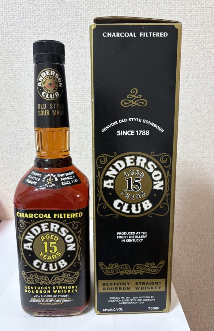 アンダーソンクラブ 15年 バーボンウイスキー バーボン 750ml 箱付き