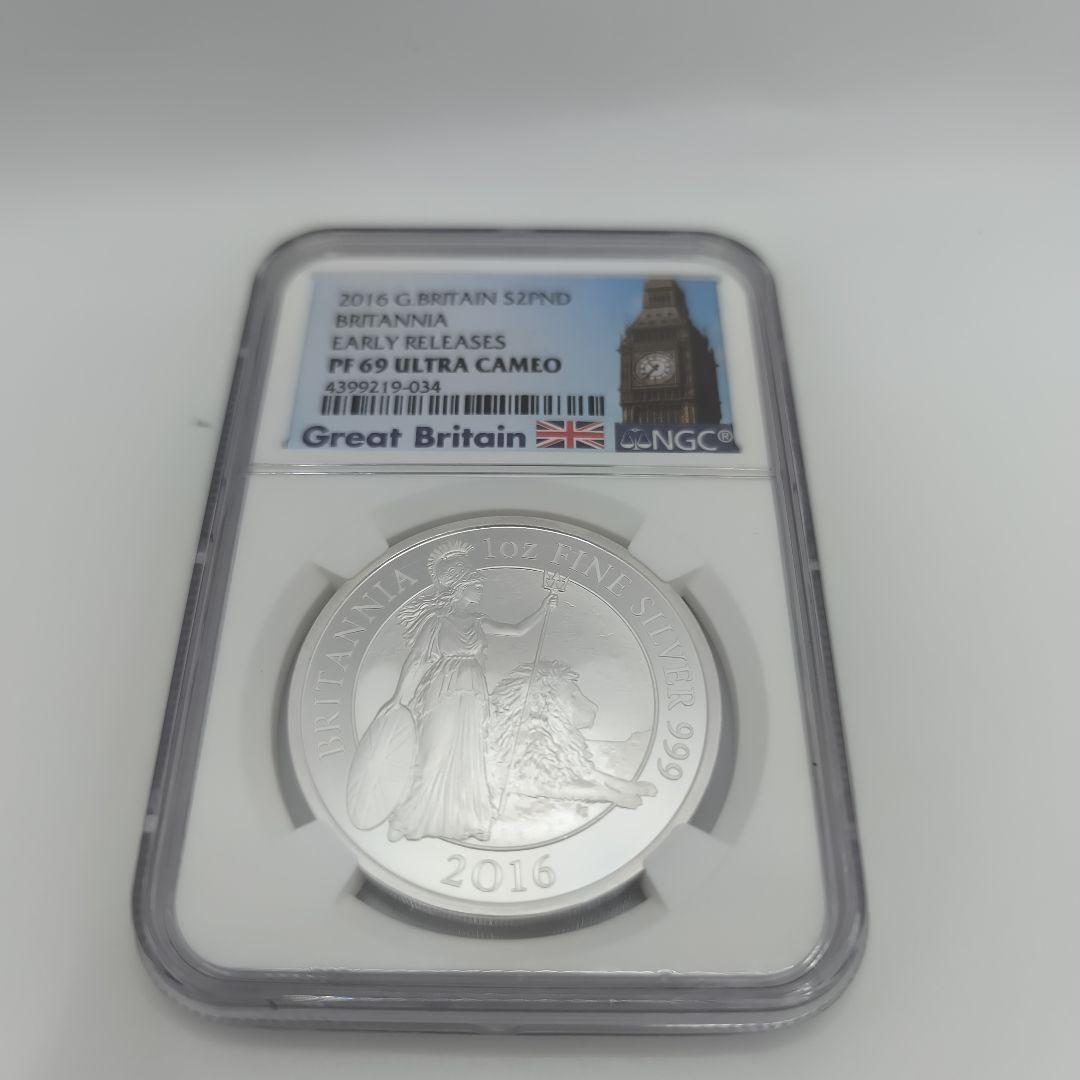 t*o様 2016年 イギリス ブリタニア銀貨 2ポンド - メルカリ