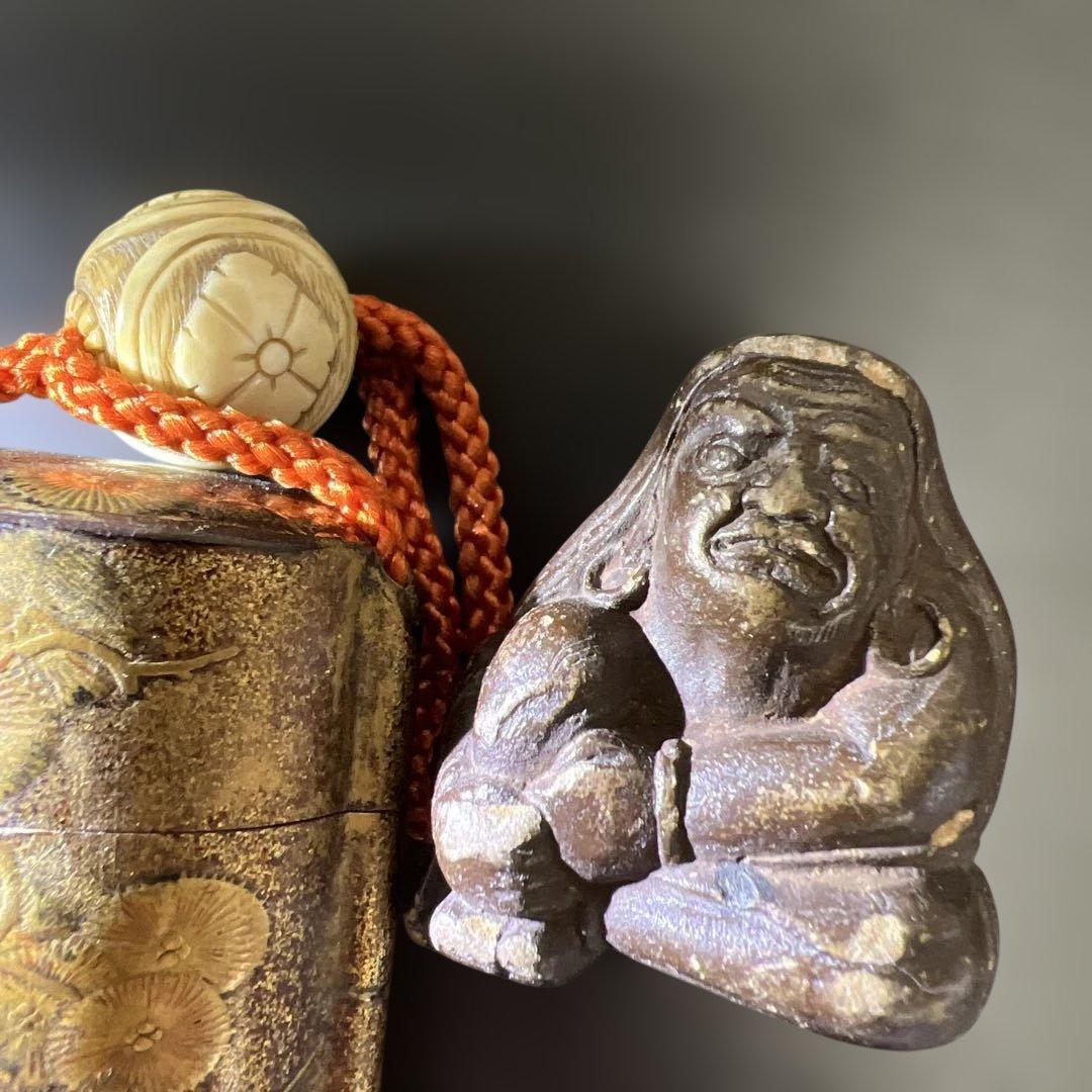 江戸時代 蒔絵印籠、ダルマ根付 73g 東Y7-1016☆2F - メルカリ