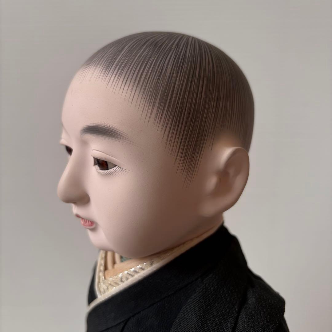 極美品 古い市松人形 45cm 箱入り 元箱 男の子 ドール 人形 男の子