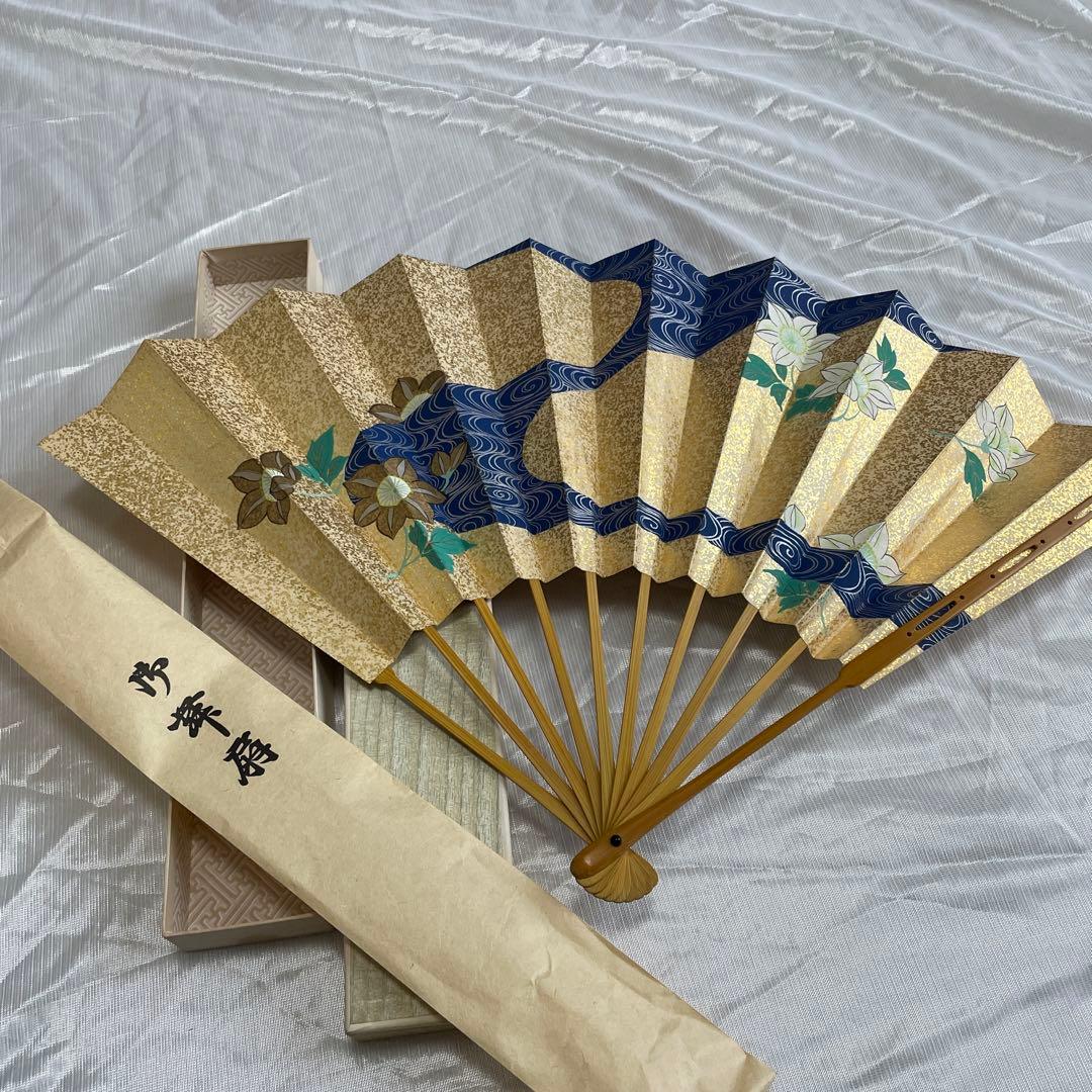 十松屋福井扇舗 舞扇 全長32.cm 仕舞扇 金 - メルカリ