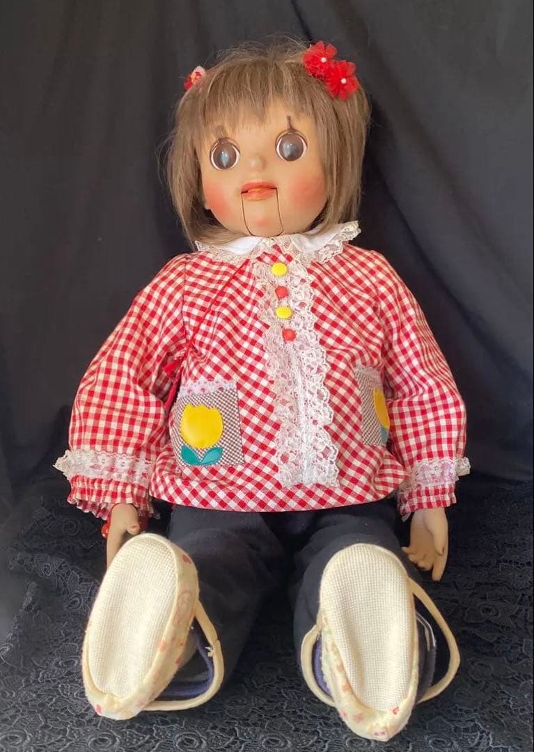 あすなろ腹話術人形女の子と男の子のかつら付き 腹話術人形 - 腹話術