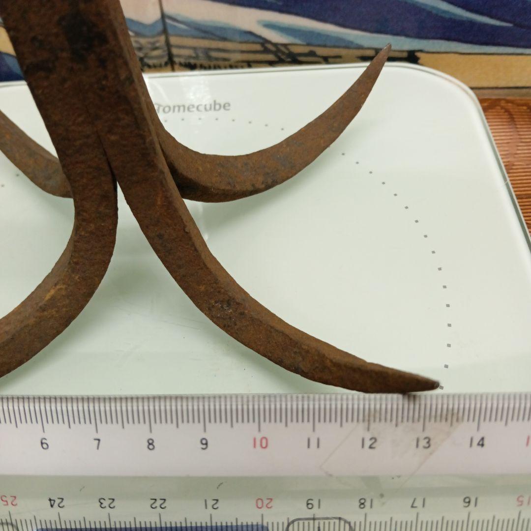 江戸時代忍者七つ道具Ninja海外コレクター向き稀少レア重厚古鉄製鉄鈎鈎縄