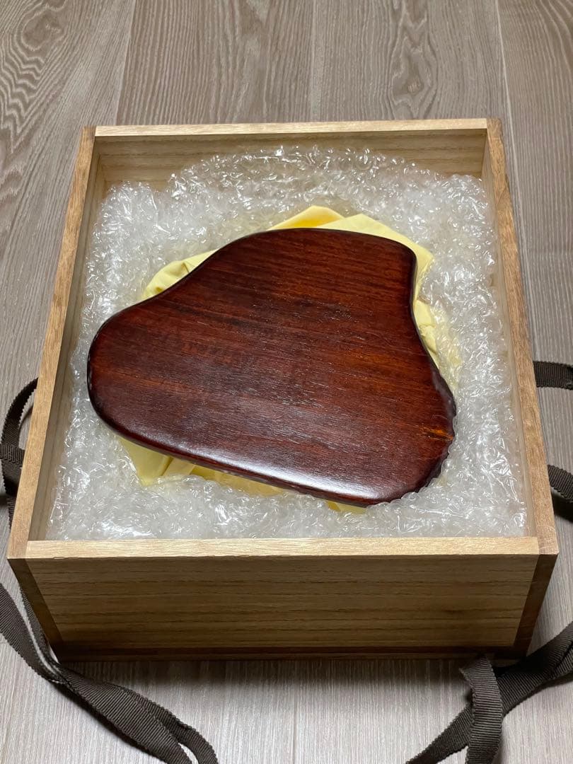 普朋佛尓公司 端渓硯石部◇端渓硯 古い木製の硯箱？