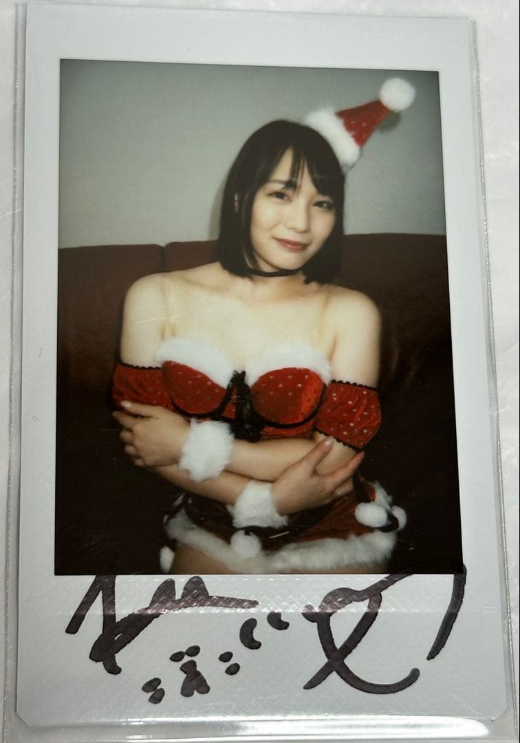 鈴村あいり 直筆サイン入りチェキ チェキ サンタ コスプレ