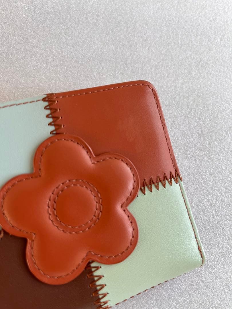 【希少品】MARY QUANT パッチワーク ウォレット 二つ折り財布 未使用品