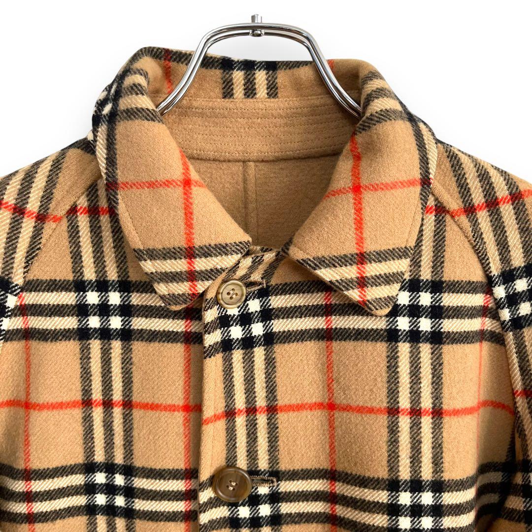 美品 バーバリー ノバチェック 2way コート 白タグ 7AB2 Burberry