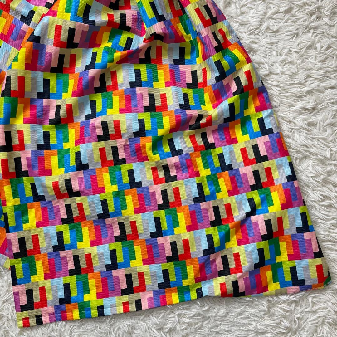 極美品 コムデギャルソン 24SS ワイドパンツ カラフル マルチカラー