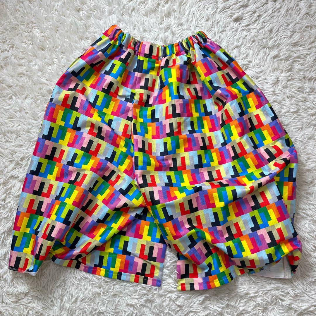 極美品 コムデギャルソン 24SS ワイドパンツ カラフル マルチカラー