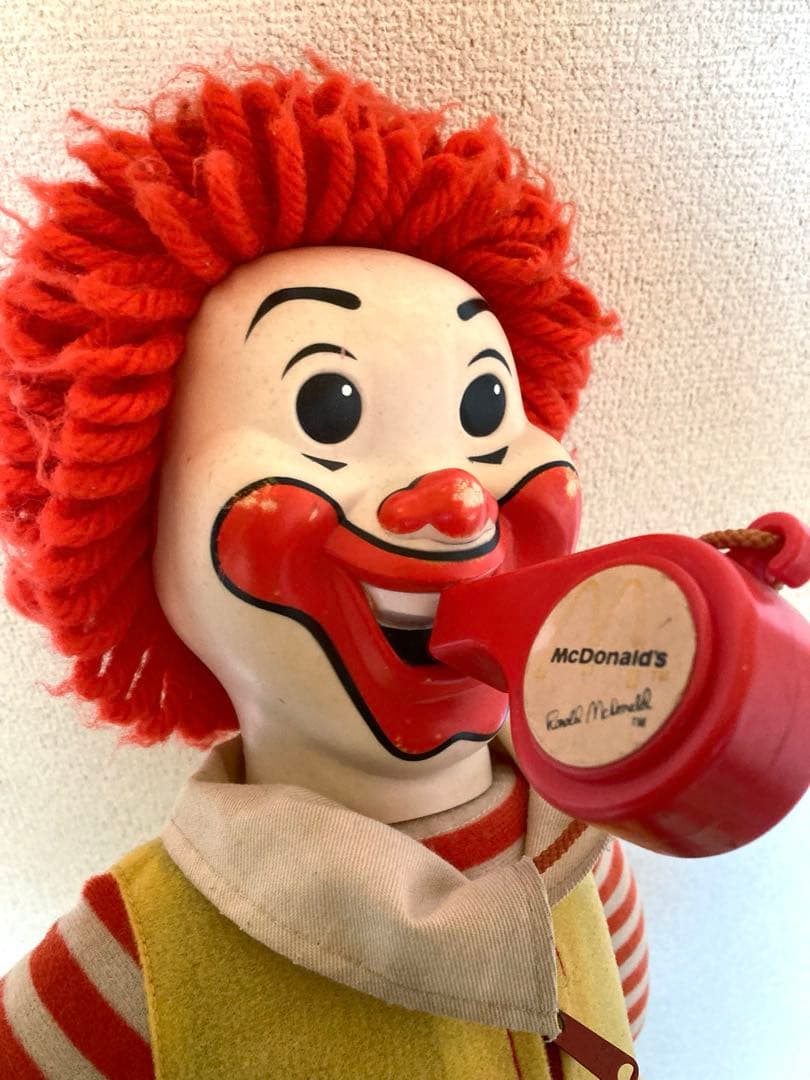 希少！マクドナルド ロナルド人形 ぬいぐるみ 笛吹き 1978年製 やや訳
