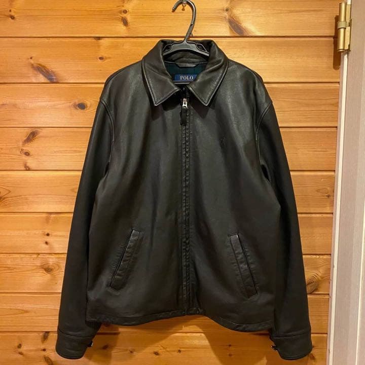 ポロ ラルフローレン シングルレザーライダースジャケット レザー
