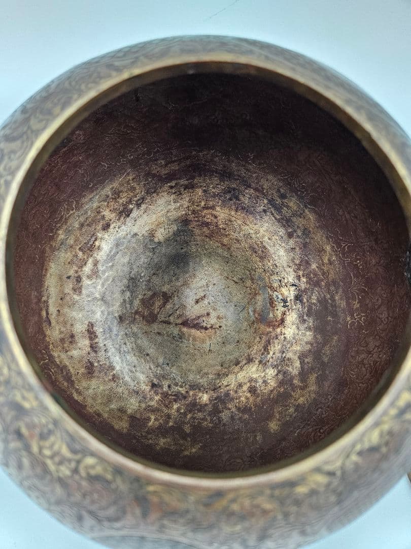 徳川家伝来 三つ葉葵紋 金銅薬缶 大名道具 煎茶道具 湯沸 時代物 骨董