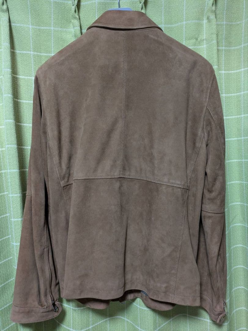 チンクアンタ EMMETI RUFFOゴートレザースエードジップアップブルゾン