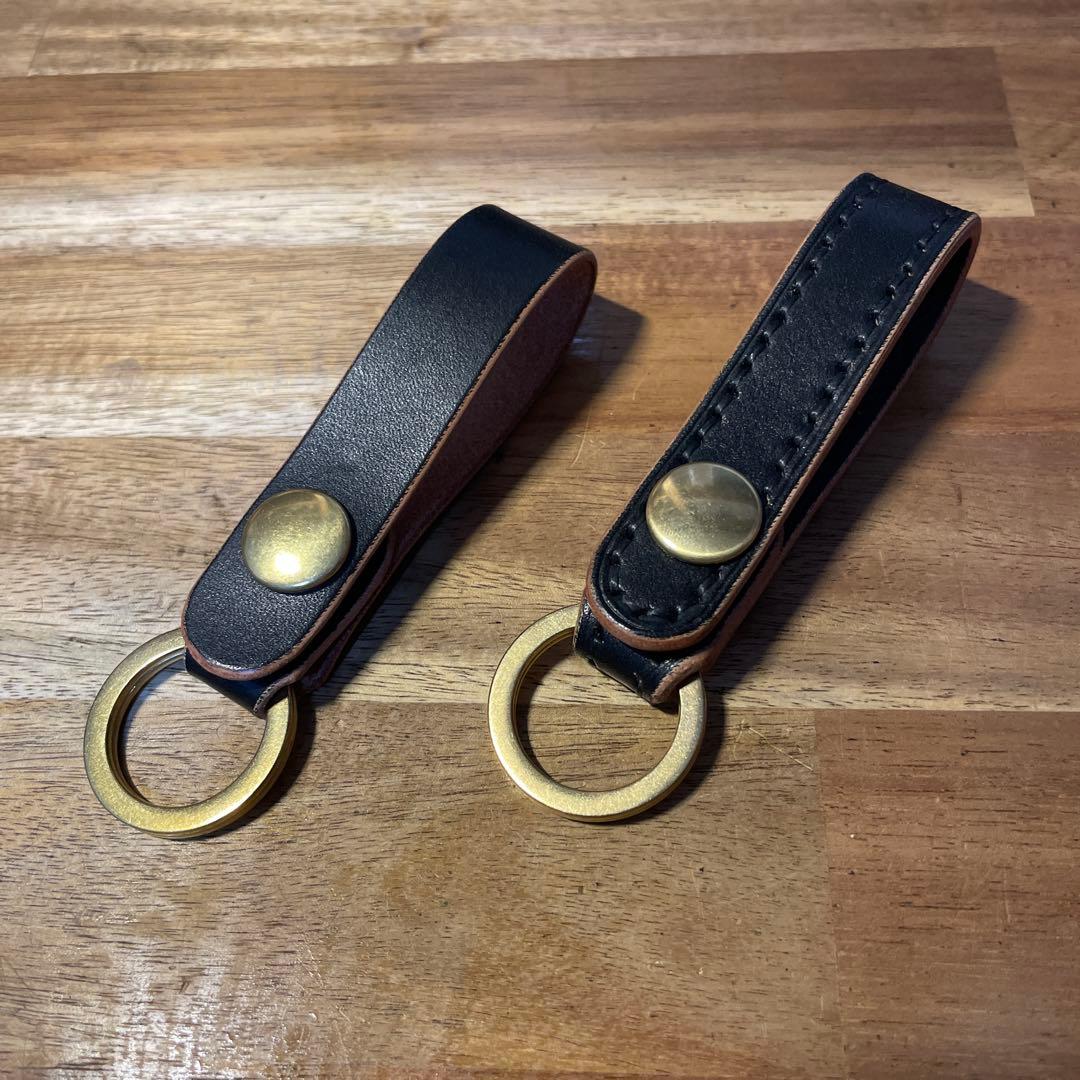 ショートトラッカーウォレット　栃木レザー　オイルレザー　丘染めブラック