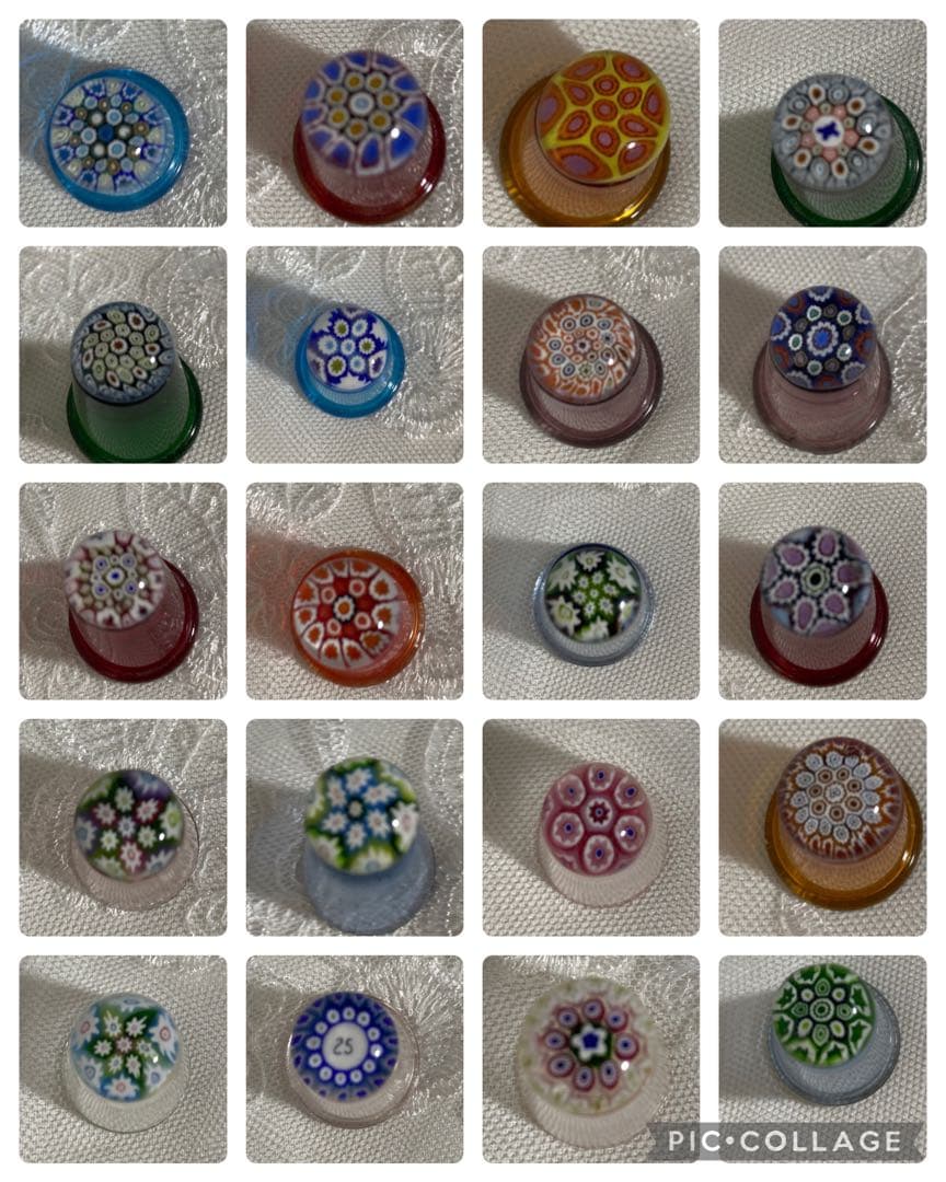 レア ヴィンテージ ケイスネス ミルフィオリ シンブル 19個の通販はau