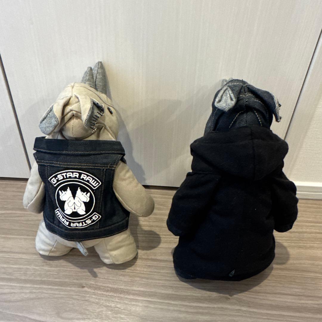 G-STAR RAW サイのぬいぐるみ 2体セット