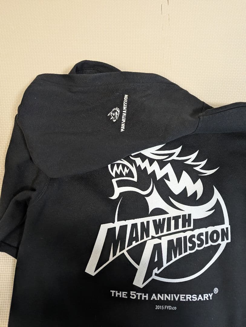 MAN WITH A MISSION 5周年パーカー ブラック M - メルカリ