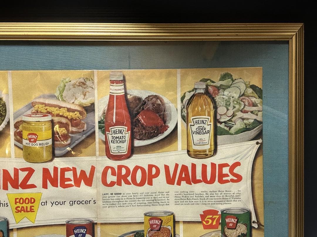 HEINZ ケチャップ 広告アート額縁 インテリア ビンテージ LIFE 雑誌