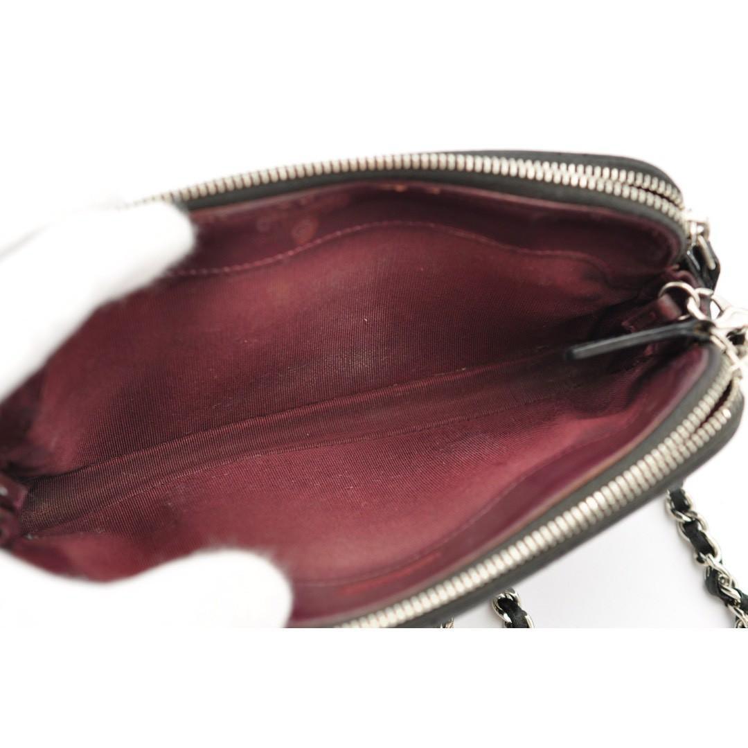 CHANEL シャネル マトラッセ チェーンウォレット ラムスキン 黒