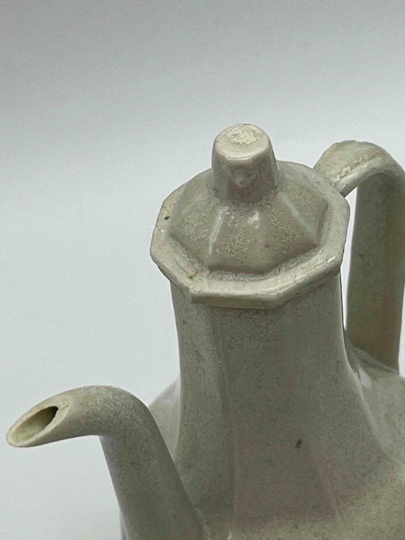 宋時代 青白磁 湖田窯水注 蓋付き 影青執壺 水注